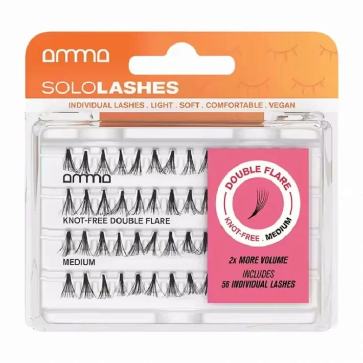 Amma Lashes Pestaas Postizas Solo Knot-free Double Flare M