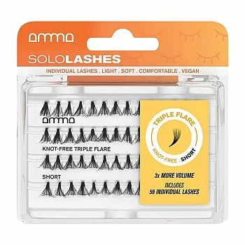 AMMA LASHES PESTAAS POSTIZAS SOLO KNOT-FREE TRIPLE FLARE S