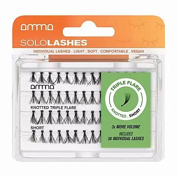 AMMA LASHES PESTAAS POSTIZAS SOLO KNOTTED TRIPLE FLARE S