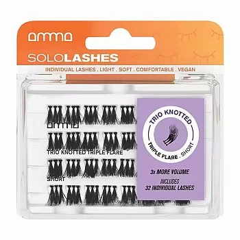 AMMA LASHES PESTAAS POSTIZAS SOLO TRIO KNOTTED TRIPLE FLARE S