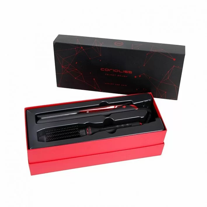 Corioliss Plancha C5 Red + Hot Brush christmas Kit_3