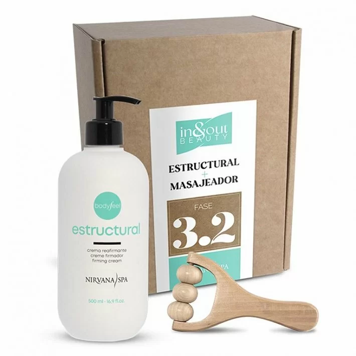 Estructural Crema Reafirmante 500 Ml. + Masajeador De Madera Nirvana Spa