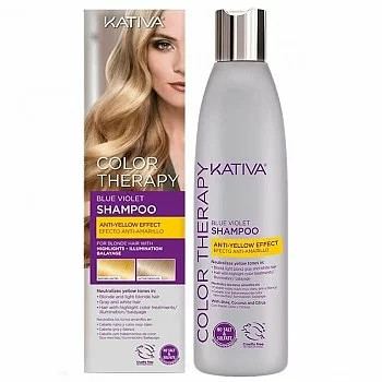 KATIVA COLOR THERAPY BLUE VIOLET ANTI AMARILLO CHAMPU 250 ML.