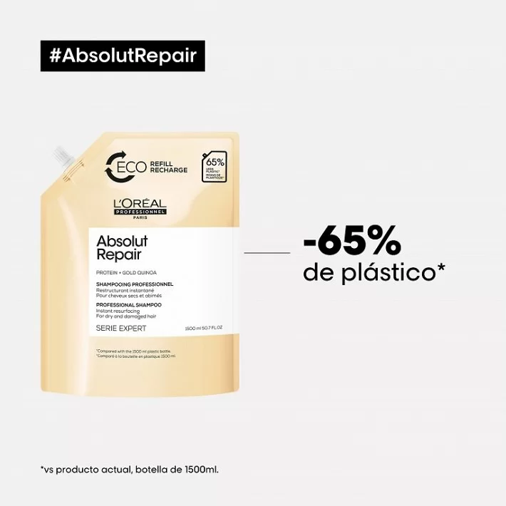 Loreal Champu Absolut Repair Gold Recarga 1500 Ml. Serie Expert_1