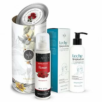 PACK ROLL DELUXE ROSAS (LECHE LIMP. + HIDROL. ROSAS) NIRVANA SPA  REF 82028