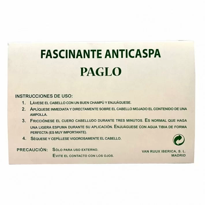 Paglo Tratamiento Anticaspa 36 Ampollas