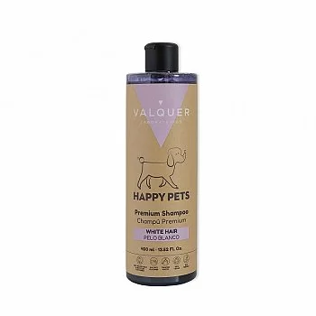 VALQUER CHAMPU PREMIUM PARA MASCOTAS DE PELO BLANCO 400ML.