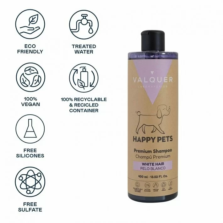 Valquer Champu Premium Para Mascotas De Pelo Blanco 400ml._1